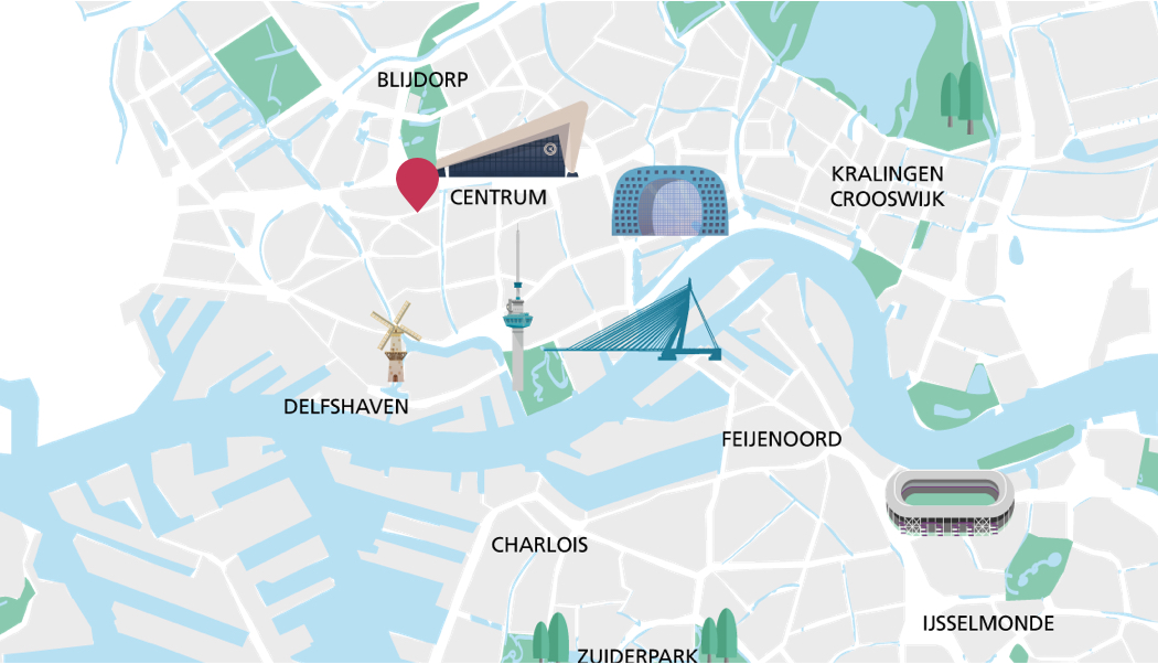 Kaart Het Lyceum Rotterdam